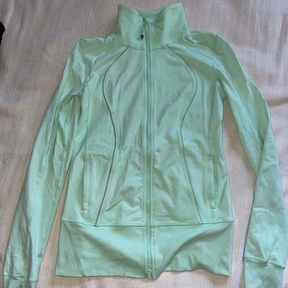 Lululemon Full Zip Jacket (Mint) Size 8-10 - Picture 3 of 7